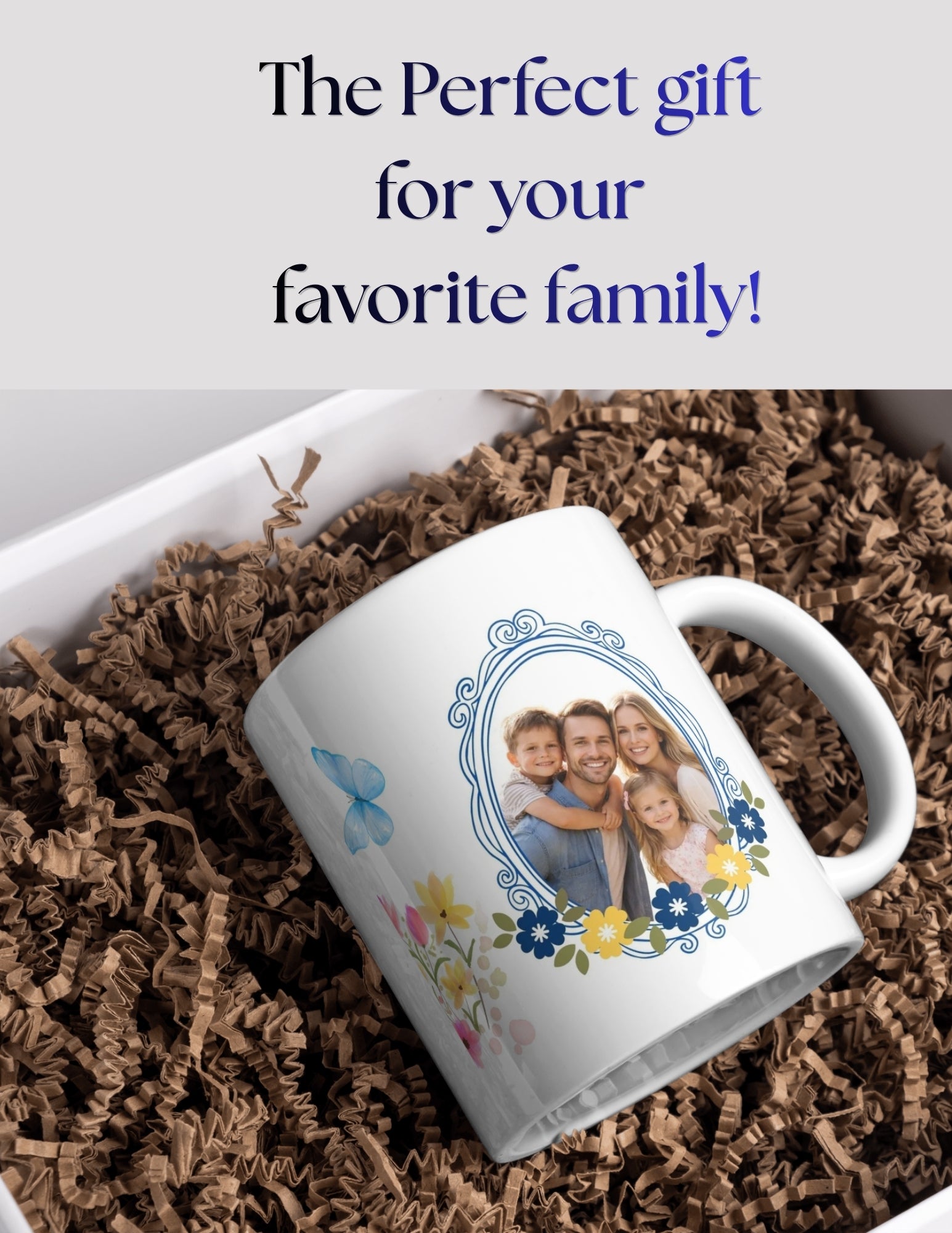 Personalized Family Photo Mug – Custom Coffee Cup with “Family Is Everything” Verse