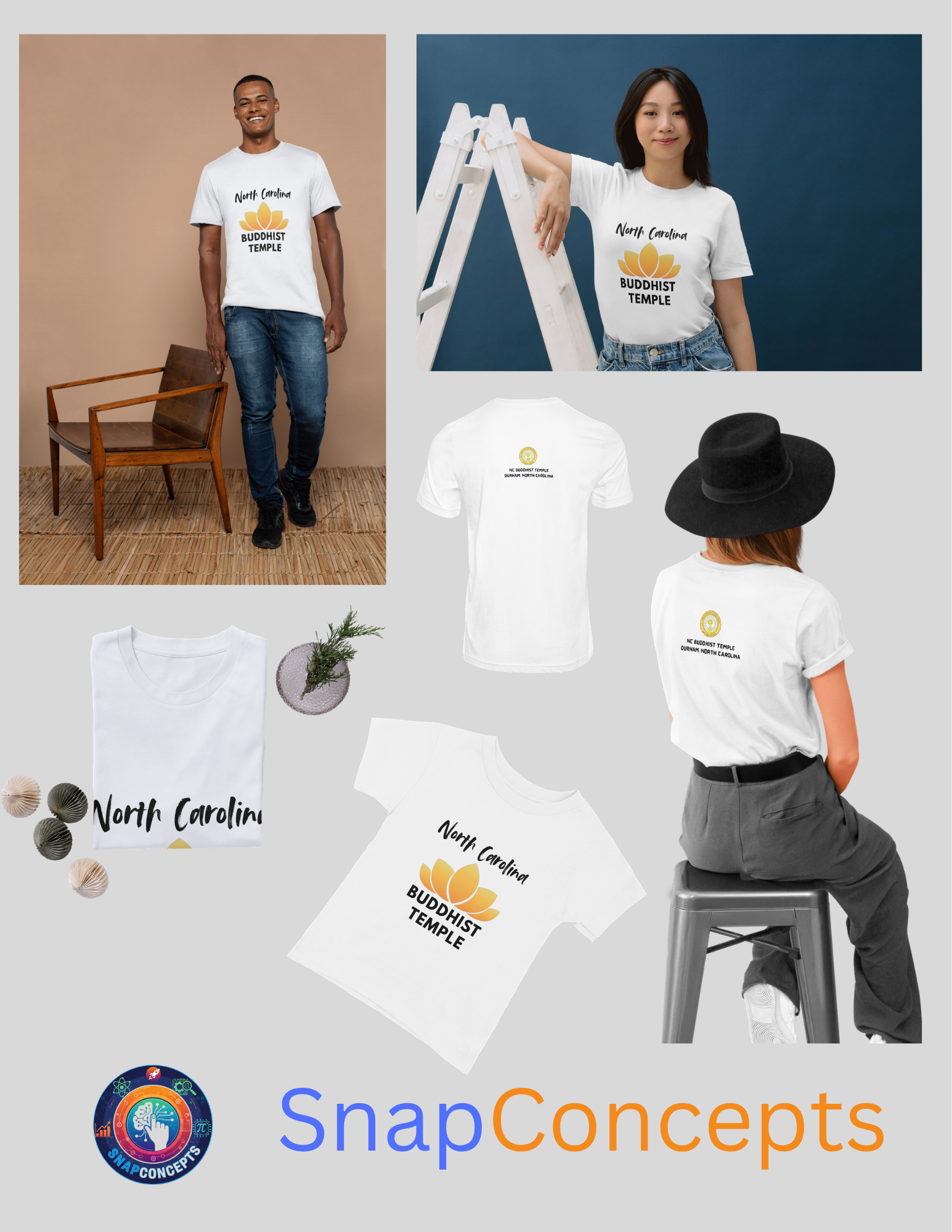North Carolina Buddhist Temple T - shirt